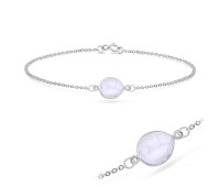 Rose Quartz Silver Bracelet BRS-232